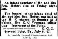 Hobart, Infant(Daughter)